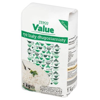 Tesco Value Ryż biały długoziarnisty 1 kg
