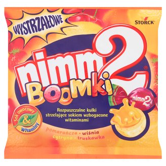 nimm2 Boomki Rozpuszczalne kulki strzelające sokiem wzbogacone witaminami 90 g