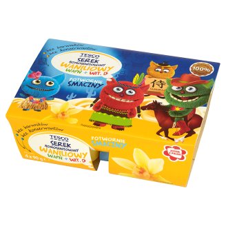 Tesco Serek homogenizowany waniliowy 360 g (4 sztuki)