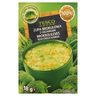Tesco Zupa brokułowa z grzankami 18 g