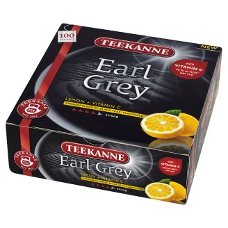 Teekanne Earl Grey Lemon + Vitamin C Aromatyzowana mieszanka herbat czarnych 165 g (100 torebek)