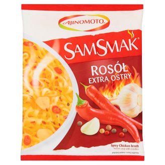 SamSmak Rosół extra ostry Zupa z makaronem instant 60 g
