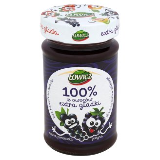 Łowicz 100% z owoców extra gładki czarna porzeczka jeżyna 235 g