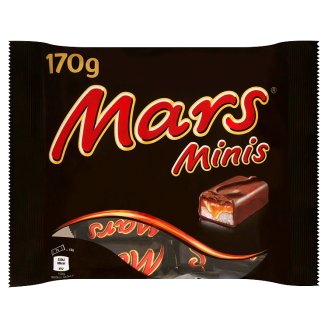 Mars Minis Batoniki z nugatowym nadzieniem oblane karmelem i czekoladą 170 g