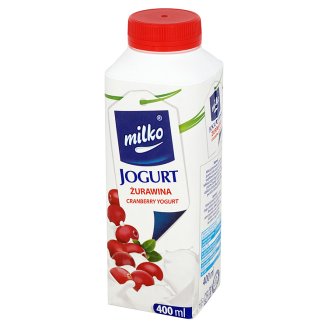 Milko Jogurt pitny żurawina 400 ml