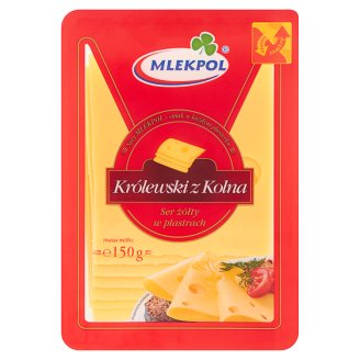 Mlekpol Królewski z Kolna Ser żółty w plastrach 150 g