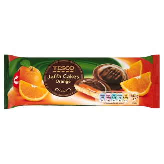 Tesco Jaffa Cakes Biszkopty z galaretką pomarańczową w czekoladzie 147 g