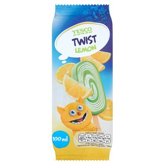 Tesco Twist Lemon Lody o smaku śmietankowym i lody wodne o smaku cytrynowym 100 ml