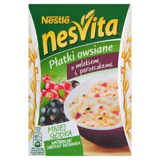 Nesvita Płatki owsiane z mlekiem i porzeczkami 49 g