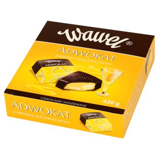Wawel Adwokat z kremem alkoholowym Czekoladki nadziewane 430 g