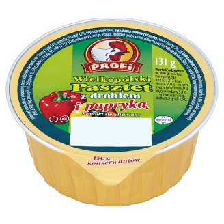 Profi Wielkopolski Pasztet z drobiem i papryką 131 g
